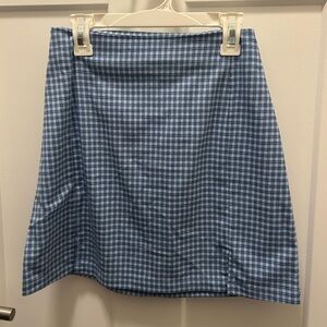 Brandy Melville Blue and White Plaid Skirt XS/S